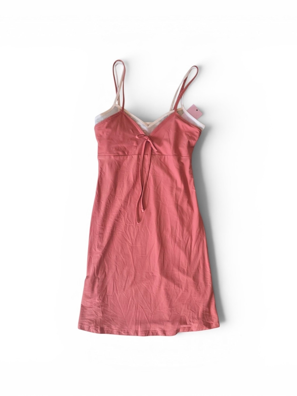 wild fable Rust Pink Tie-Front Mini Slip Dress